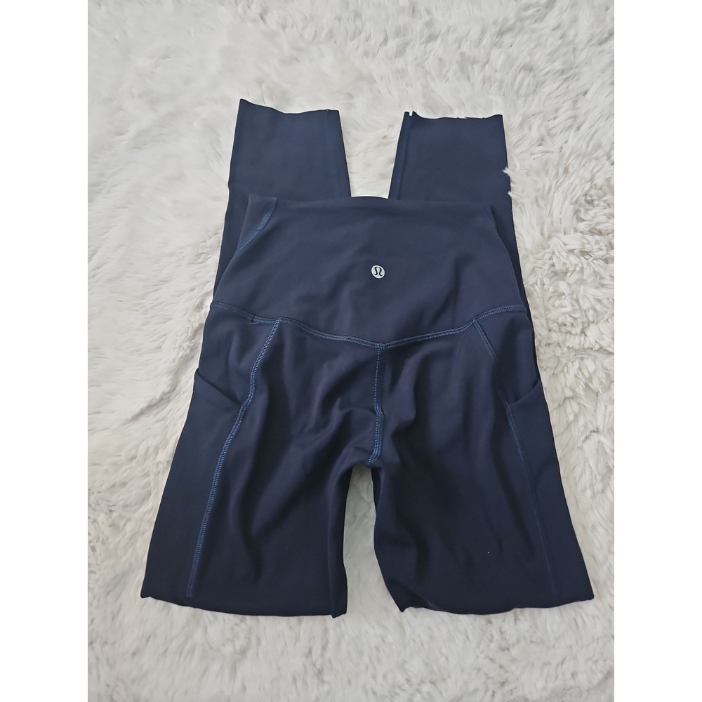 Lululemon Align High Rise Pocket Leggings 23" True Navy‎ Blue Size 2 Athletic